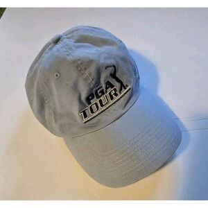 PGA Tour The Game Ball Cap Hat Adjustable Baseball Pale Blue Sports Golf